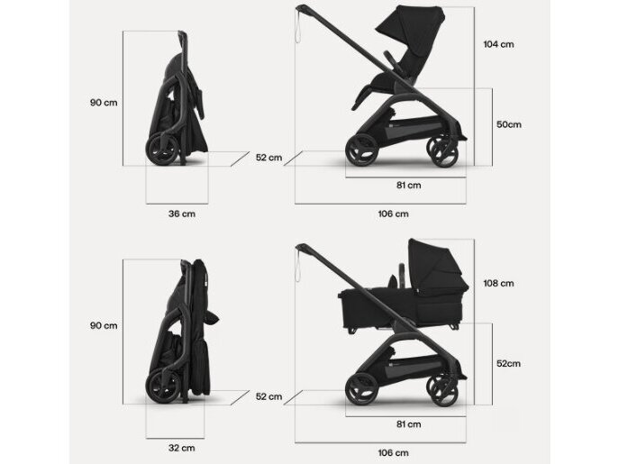 Universalus vežimėlis Bugaboo Dragonfly Plus 2in1 Forest green/Forest green/black frame 3