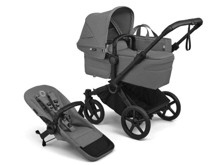 Universalus vežimėlis Bugaboo Donkey 6 MONO 2in1 Moon grey/Moon grey/black frame Universalus vežimėlis Bugaboo Donkey 6 MONO 2in1 Moon grey/Moon grey/black frame