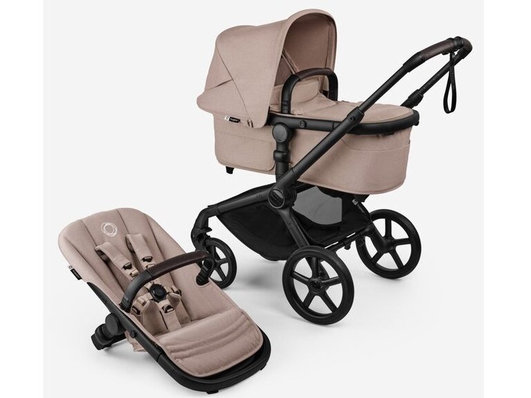 Универсальная коляска Bugaboo Fox 5 Renew Desert taupe melange/Desert taupe melange/black frame 2in1