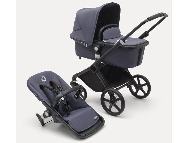Bugaboo Fox Cub Stormy blue/stormy blue/ black frame 5in1 Bugaboo Fox Cub Stormy blue/stormy blue/ black frame 5in1