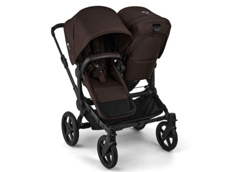 Universalus vežimėlis dvynukams Bugaboo Donkey 6 TWIN 2in1 Cocoa brown/Cocoa brown/black frame 3