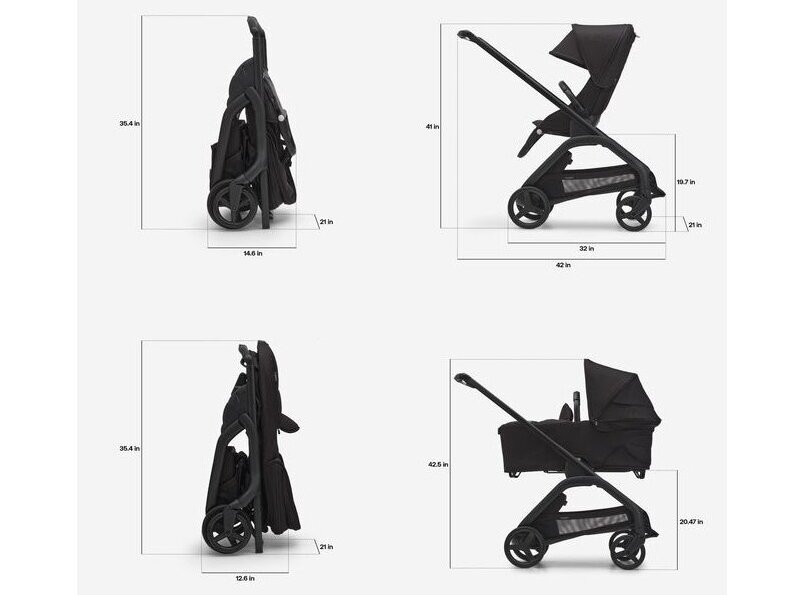 Universalus vežimėlio komplektas Bugaboo Dragonfly 2in1 Misty white/Grey Melange/ black frame 6 Universalus vežimėlio komplektas Bugaboo Dragonfly 2in1 Misty white/Grey Melange/ black frame 6