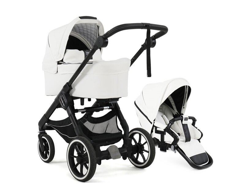 Universalus vežimėlio komplektas Emmaljunga NXT 90F Duo 2 in 1 Lounge L.White/Black važiuoklė Universalus vežimėlio komplektas Emmaljunga NXT 90F Duo 2 in 1 Lounge L.White/Black važiuoklė