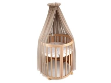 Tulle Canopy for Crib + Canopy Frame Taupe