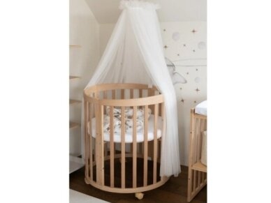 Waldin lovytės baldakimas 155cm su stovu Beige 1 Waldin lovytės baldakimas 155cm su stovu Beige 1