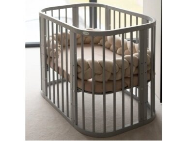Waldin veliūrinės lovyčių grotelių apsaugos 210cm Taupe 4 Waldin veliūrinės lovyčių grotelių apsaugos 210cm Taupe 4
