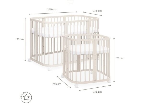 7in1 Baby crib with mattress Cashmere 1