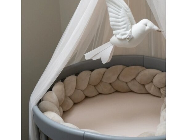 Waldin veliūrinės lovyčių grotelių apsaugos 210cm Taupe 2 Waldin veliūrinės lovyčių grotelių apsaugos 210cm Taupe 2