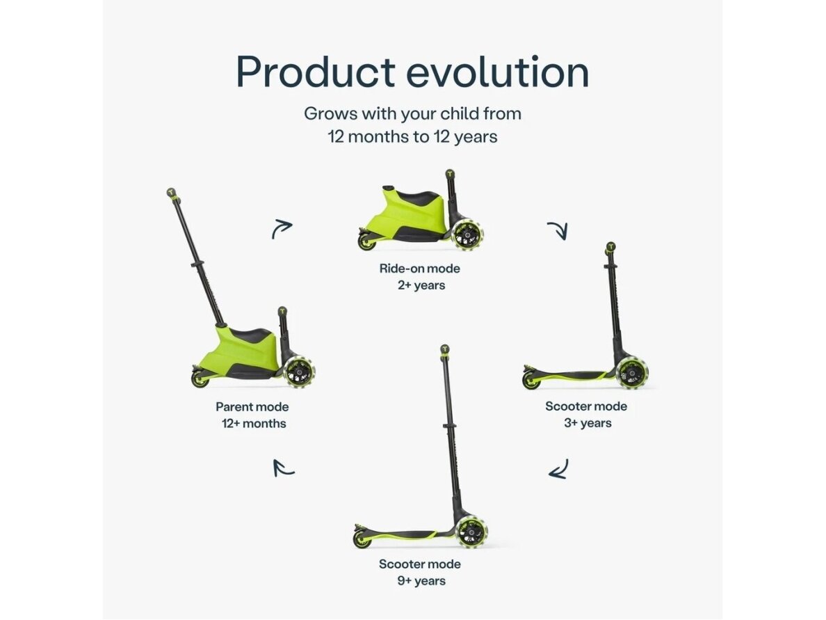 Xtend Ride on scooter Light Green 2